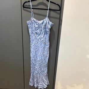 Princess Polly Light Blue Floral Midi Dress